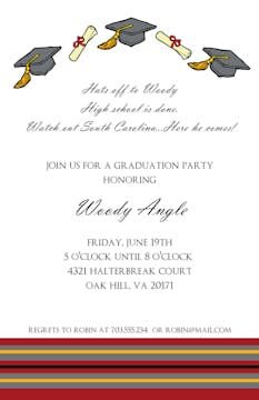 Graduation cap invitation