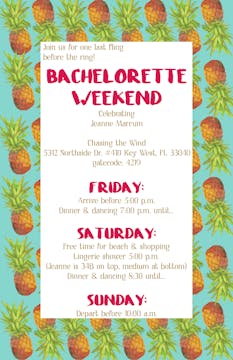 Key West Pineapples Invitation