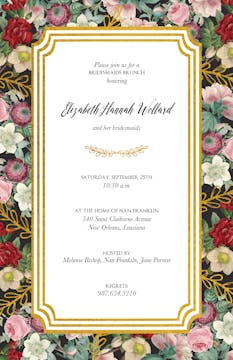 Foil Floral Foil-Pressed Invitation