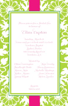 Beautiful Floral Border Party Invitation