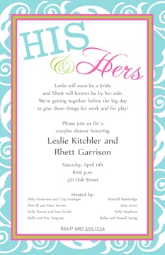 His and Hers invitation
