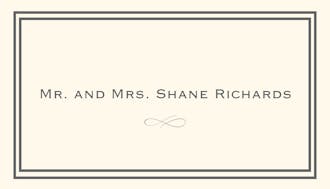Double line border enclosure card on IVORY