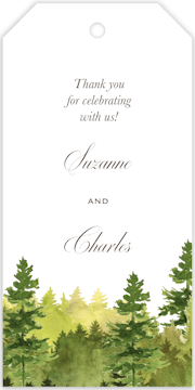 Watercolor Forest Gift Tag