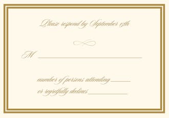 Double line border reply card