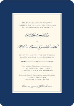 Simply Sophisticated Navy Invitation
