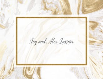 Lustrous Marble Foil-Pressed Folded Note