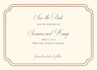 Shining Double Frame Foil-Pressed Save The Date Card