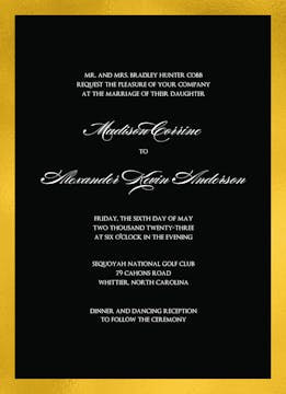 Black & Gold Invitation