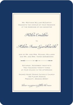 Simply Sophisticated Navy Invitation