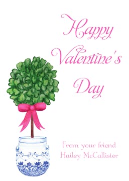 Sweet Topiary Valentine Card
