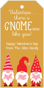 Valentine Gnomes Hanging Gift Tag