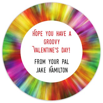Groovy Colors Valentine Sticker