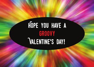 Groovy Colors Valentine Card