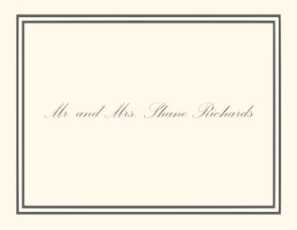 Double line border notecard on IVORY