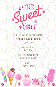Sweet Year Invitation