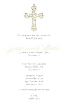 Elegant Framed Cross Invitation