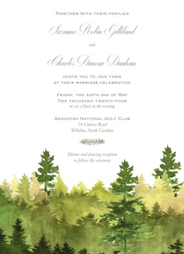 Watercolor Forest Invitation