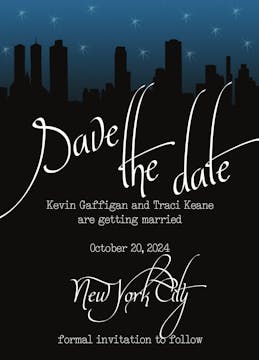 CityScape Save The Date Card