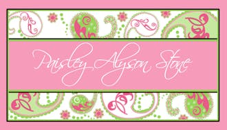 Pink Paisley Gift Sticker 