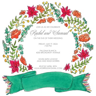 Fiesta Wreath Invitation