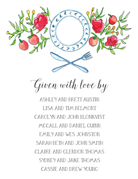 Table Setting Reception Card