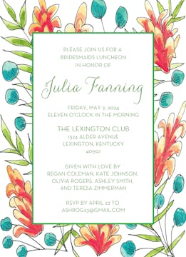 Blooming Florals Invitation