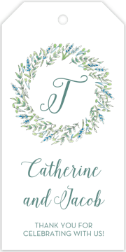 Blue and Green Floral Hanging Gift Tag
