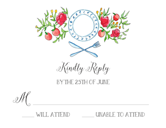 Table Setting Reply Card