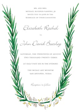 Rosemary and Herbs Invitation