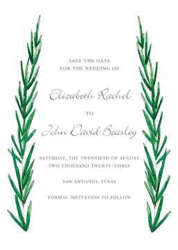 Rosemary and Herbs Save the Date