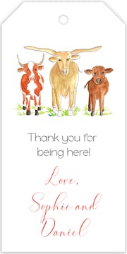 Cattle Hanging Gift Tag