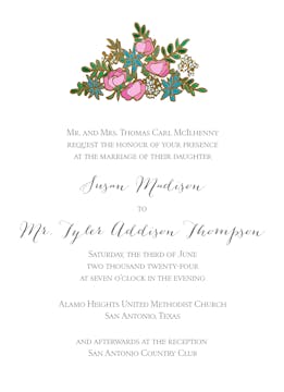 Gilded Bouquet Foil Invitation