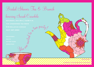 Floral Tea Party Invitation 
