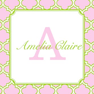 Elegant Pink and Lime Enclosure Card 