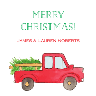 Christmas Tree Truck Enclosure Card