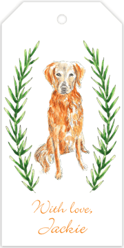 Golden Retriever Hanging Gift Tag