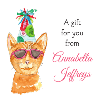 Party Cat Gift Sticker