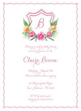 Floral Crest Invitation