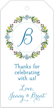 Circle of Spring Florals (White) Hanging Gift Tag