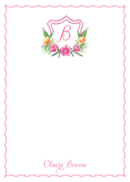Floral Crest Notepad