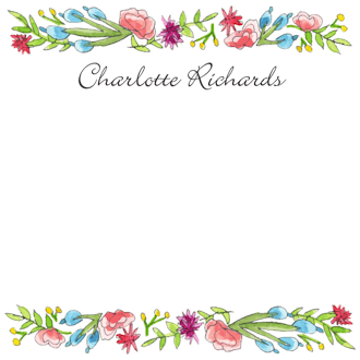 Colorful Spring Florals Notepad