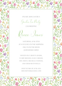 Garden Party Pattern Invitation