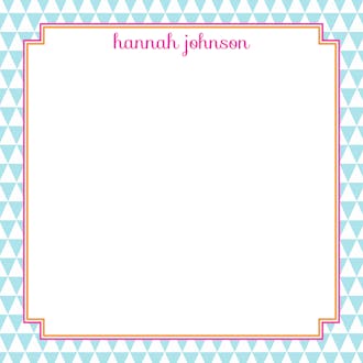 Blue Triangle Pattern Notepad 