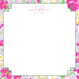 Beautiful Lilac Floral Notepad 