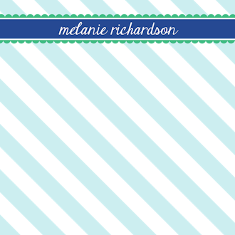 Sweet Blue Stripes Notepad 