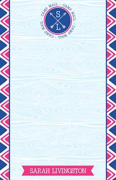 Blue Arrow Seal Camp Mail Notepad 