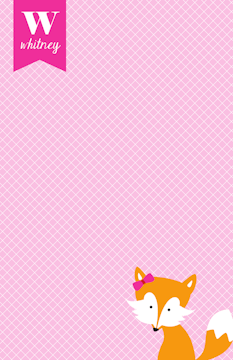 Sweet Pink Fox Notepad 