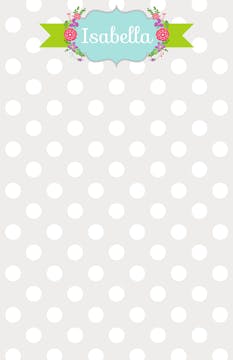 Gray Polka Dot Banner Notepad 