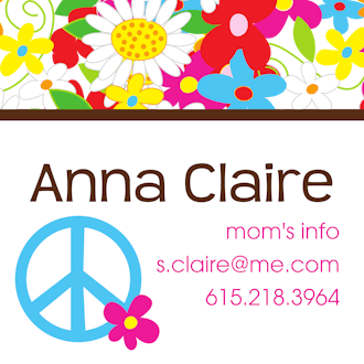 Multi Color Floral Peace Sign Flat Sticker 