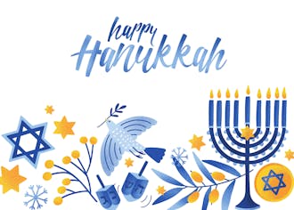Happy Hanukkah Miracles Folded Greeting Card